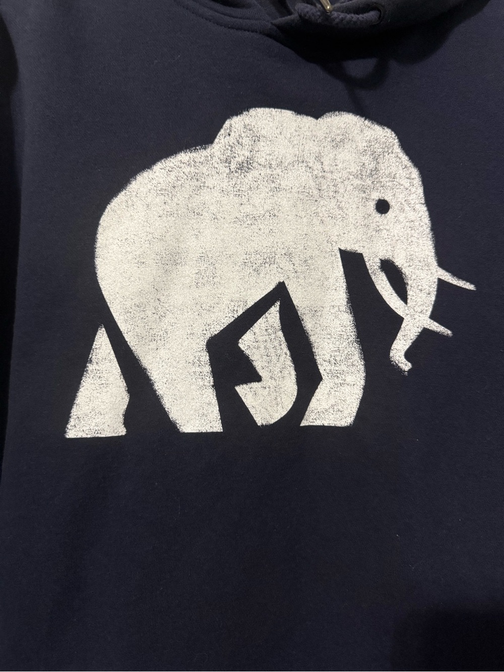Banana Republic Men's Navy Elephant Graphic Hoodie Sweatershirt-M - Picture 3 of 6